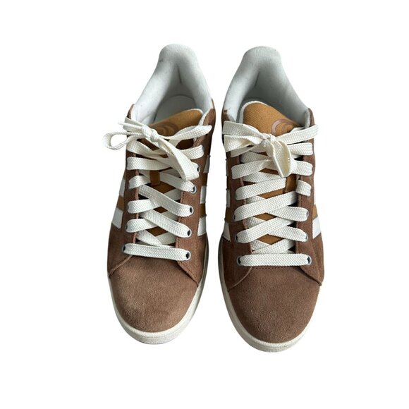 ADIDAS Men's Campus Two Tone Tan Brown Suede Sneakers Size 12 - Picture 2 of 6